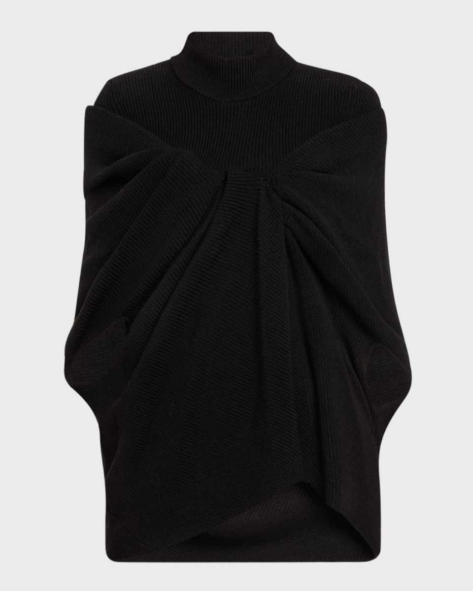 The Cosette Turtleneck Draped Sweat